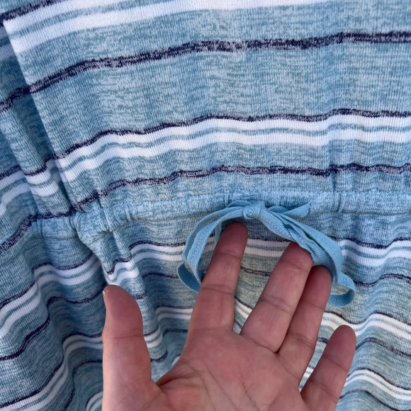 NWT Talbots Pretty Blues White Stripe Tie Waist Short Sleeve Midi Dress - Picture 5 of 9